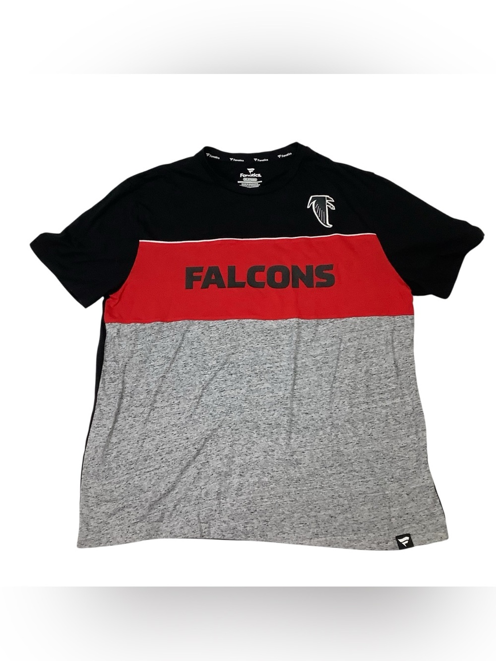 Fanatics Atlanta Falcons Tee Sz 2XL Colorblock Grey